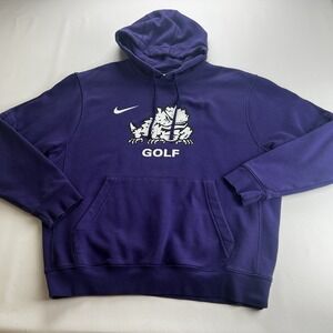 TCU Horned Frogs Golf Purple Nike Long Sleeve Hoodie Large